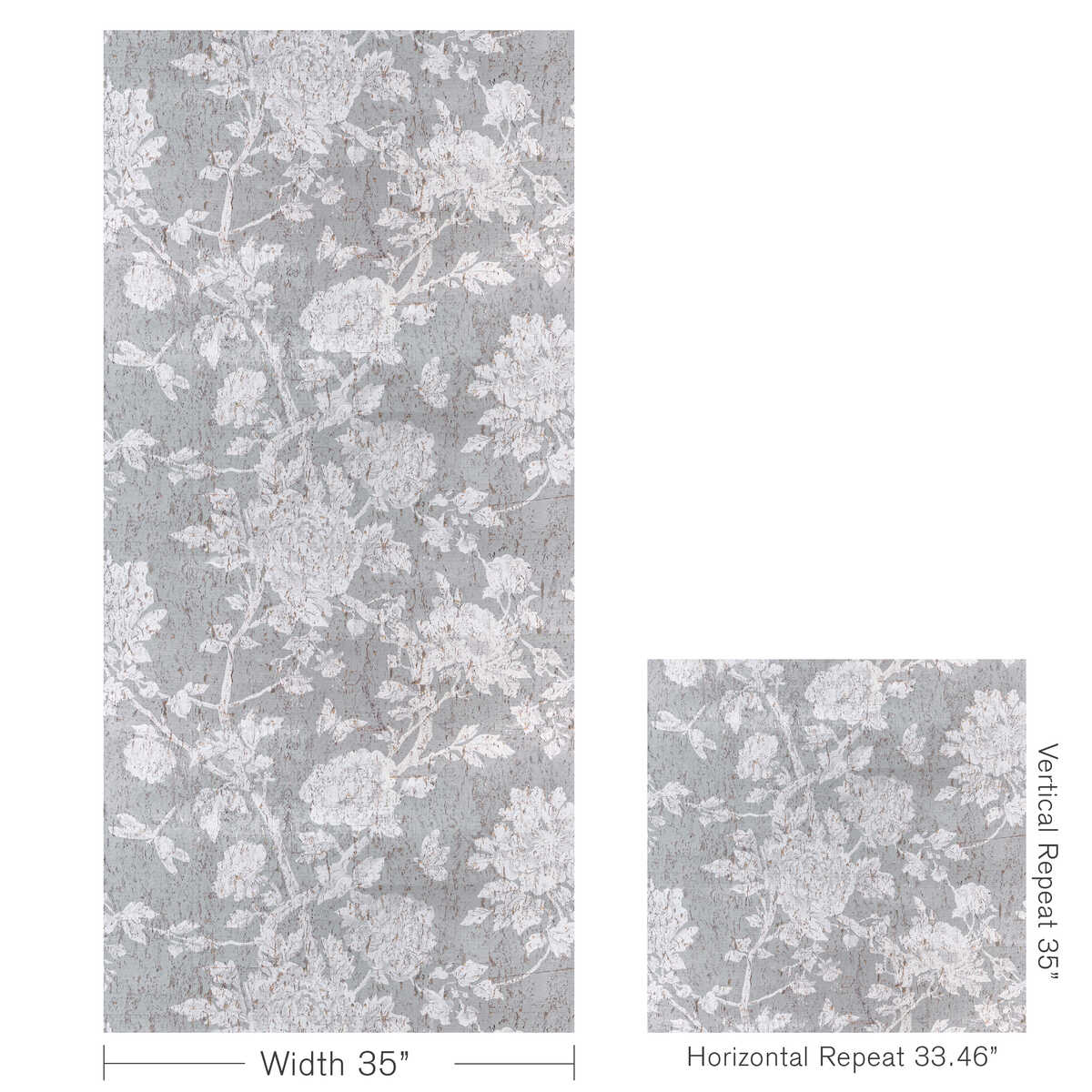 Les Pivoines - Grey - BRUNSCHWIG & FILS Wallpaper