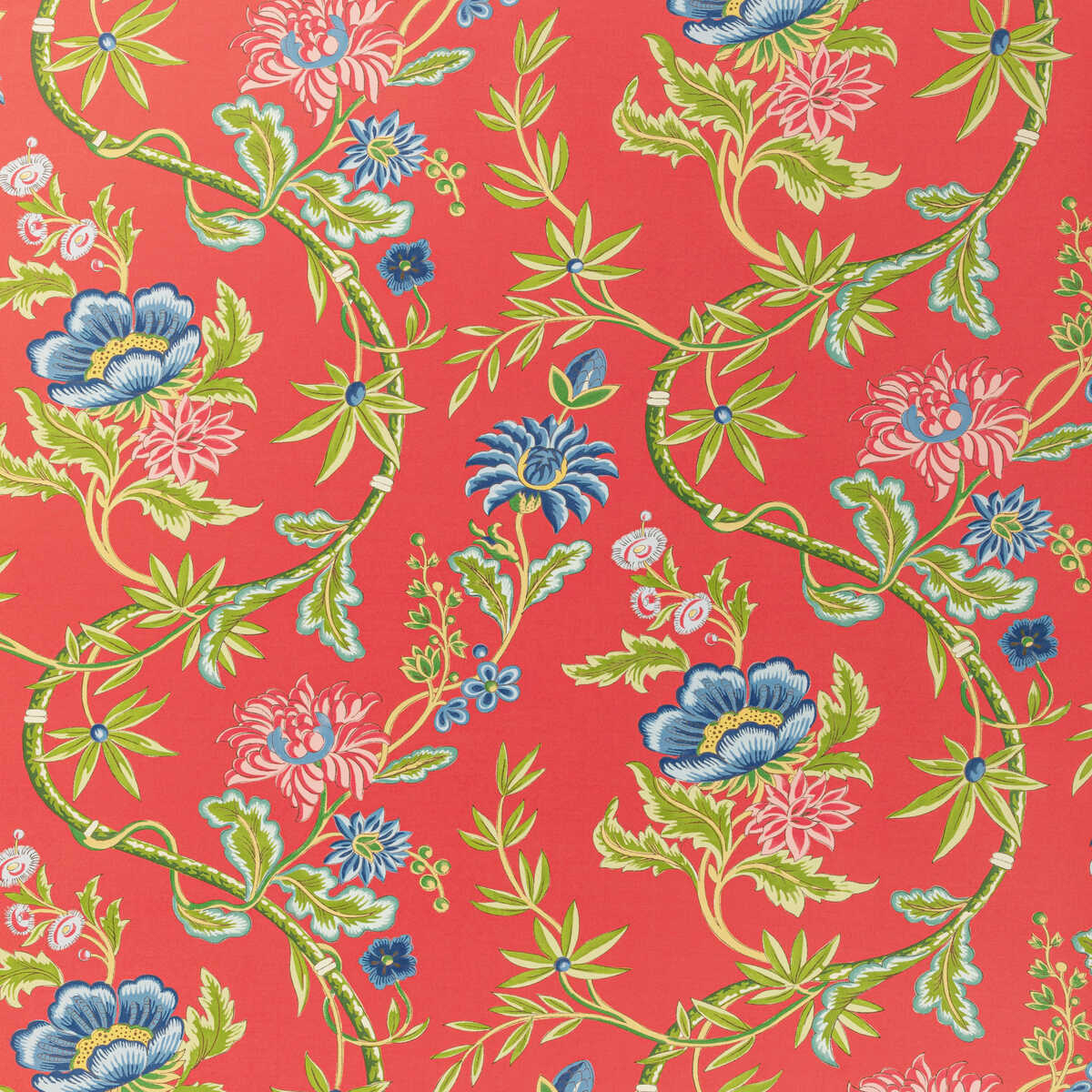 Veronique - Red - BRUNSCHWIG & FILS Wallpaper