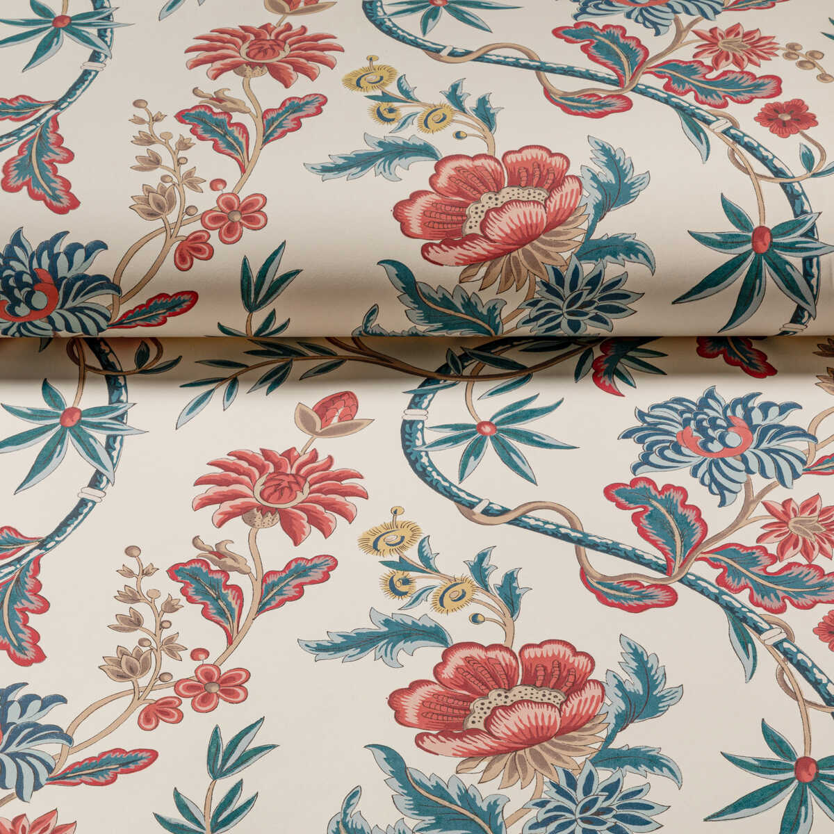 Veronique - Blue - BRUNSCHWIG & FILS Wallpaper