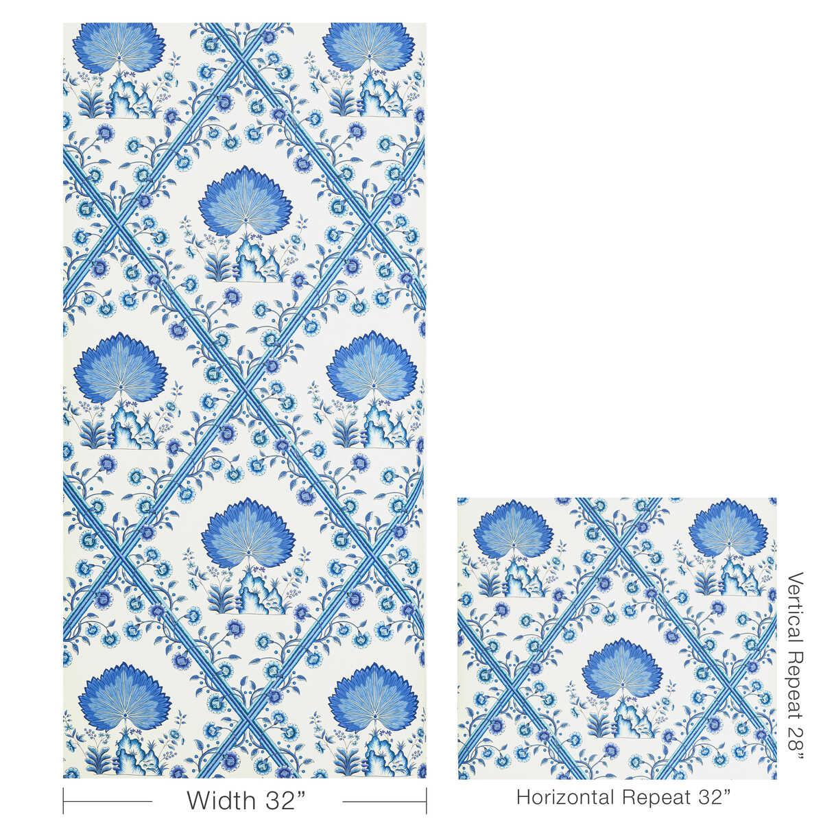 Loire - Blue - BRUNSCHWIG & FILS Wallpaper