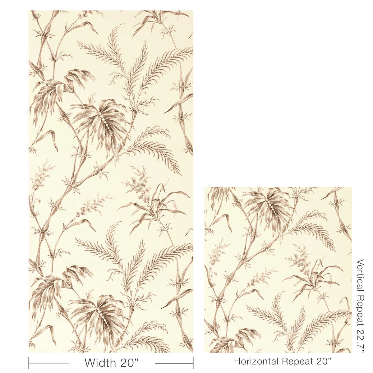 Lauziere - Taupe - BRUNSCHWIG & FILS Papel pintado
