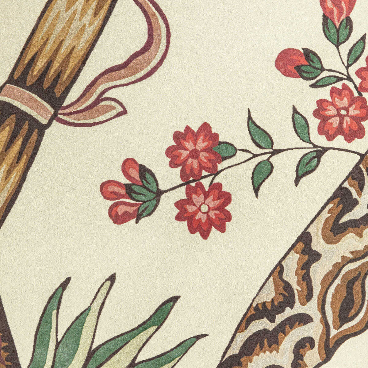 Luberon - Red/Teal - BRUNSCHWIG & FILS Wallpaper