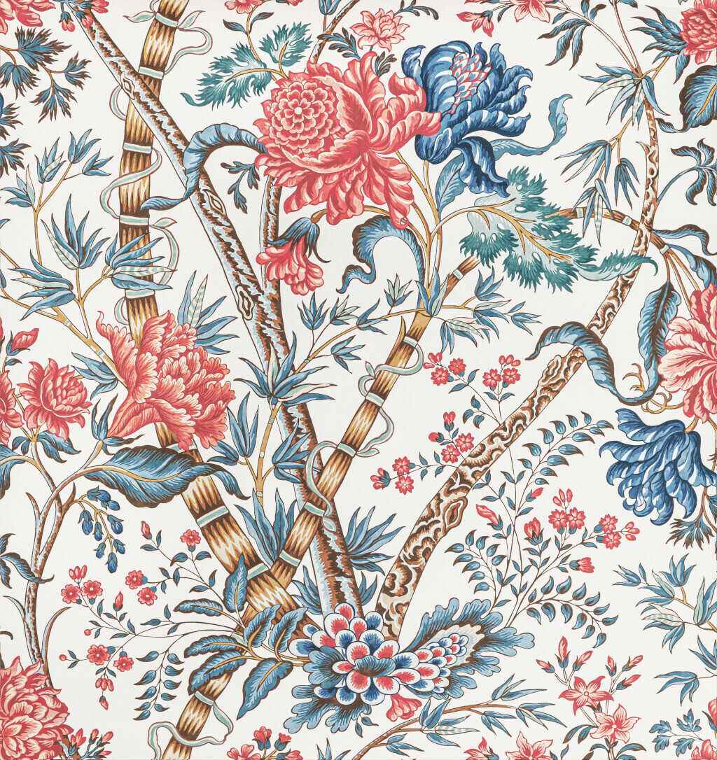 Luberon-Red-Blue-Brunschwig-Fils-Wallpaper