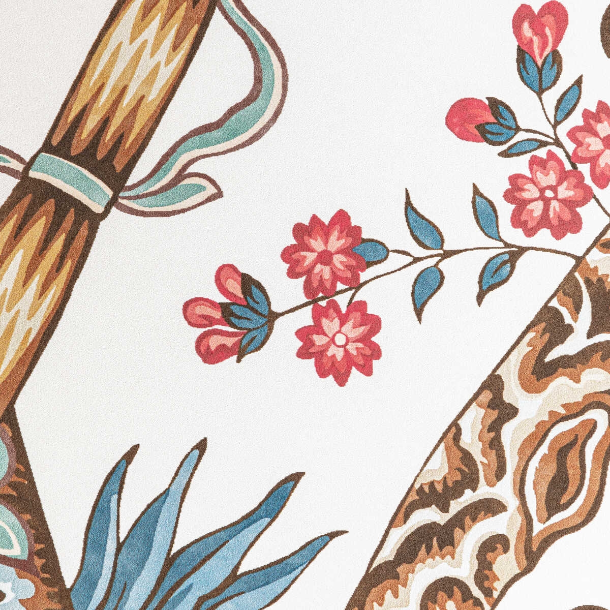 Luberon - Red/Blue - BRUNSCHWIG & FILS Wallpaper