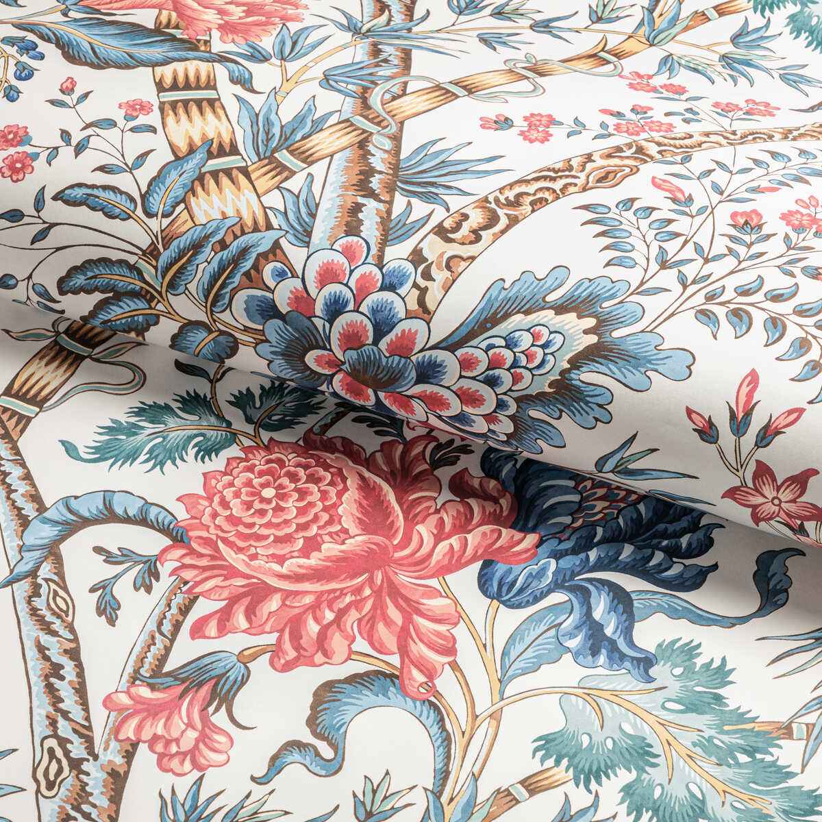 Luberon-Red-Blue-Brunschwig-Fils-Wallpaper - BRUNSCHWIG & FILS Wallpaper