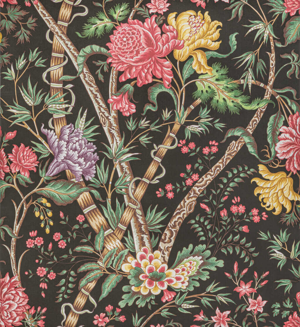Luberon - Noir/Multi - BRUNSCHWIG & FILS Wallpaper