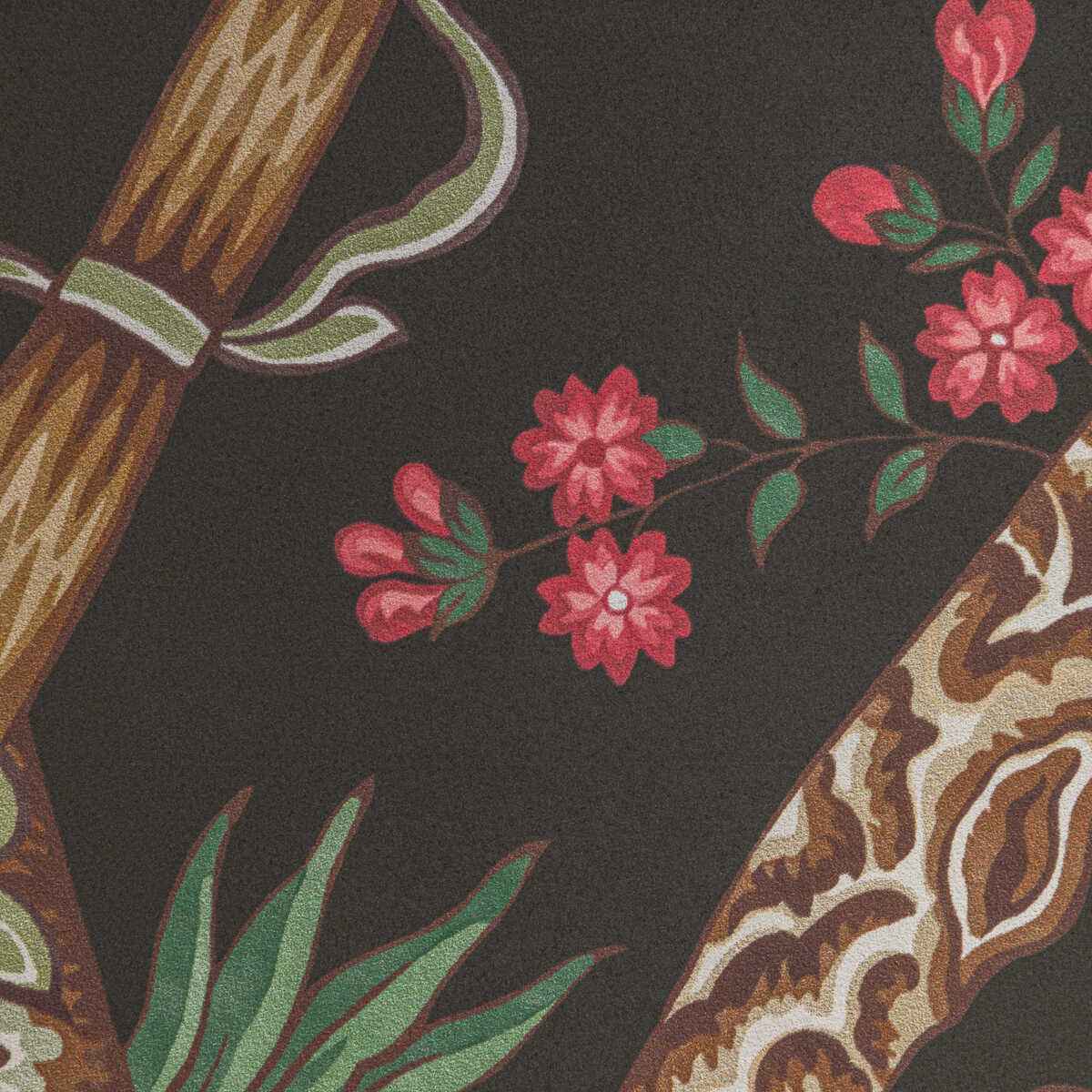 Luberon-Noir-Multi-Brunschwig-Fils-Wallpaper - BRUNSCHWIG & FILS Wallpaper