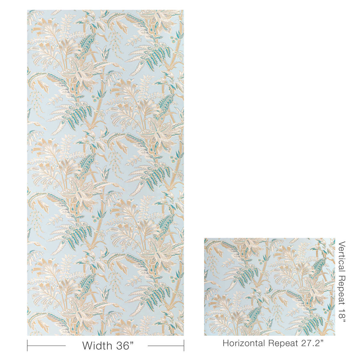 Seychelles - Dove - BRUNSCHWIG & FILS Papel pintado