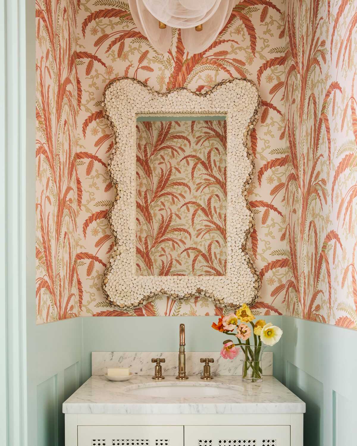 Vernay - Apricot - BRUNSCHWIG & FILS Wallpaper