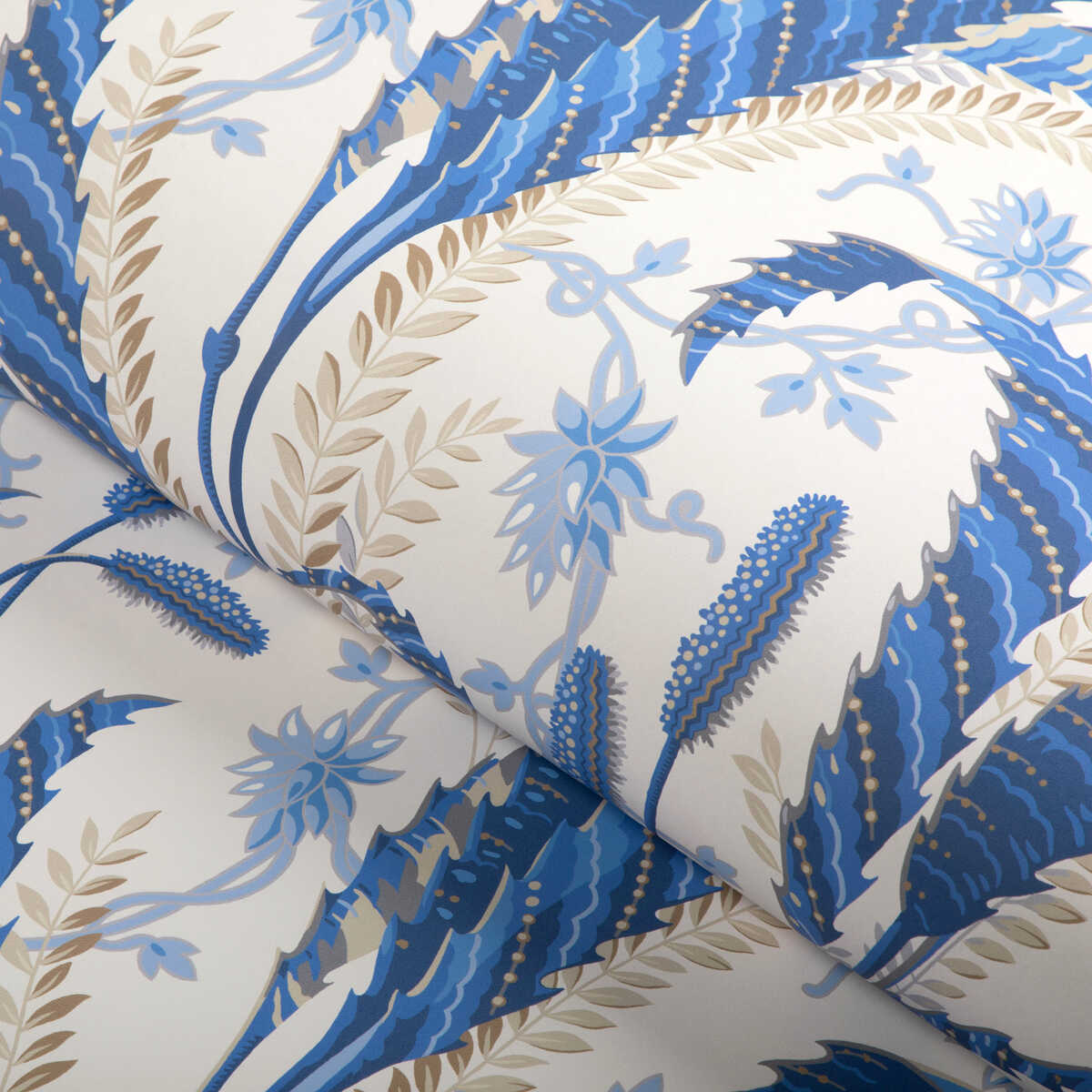 Vernay - Blue - BRUNSCHWIG & FILS Wallpaper