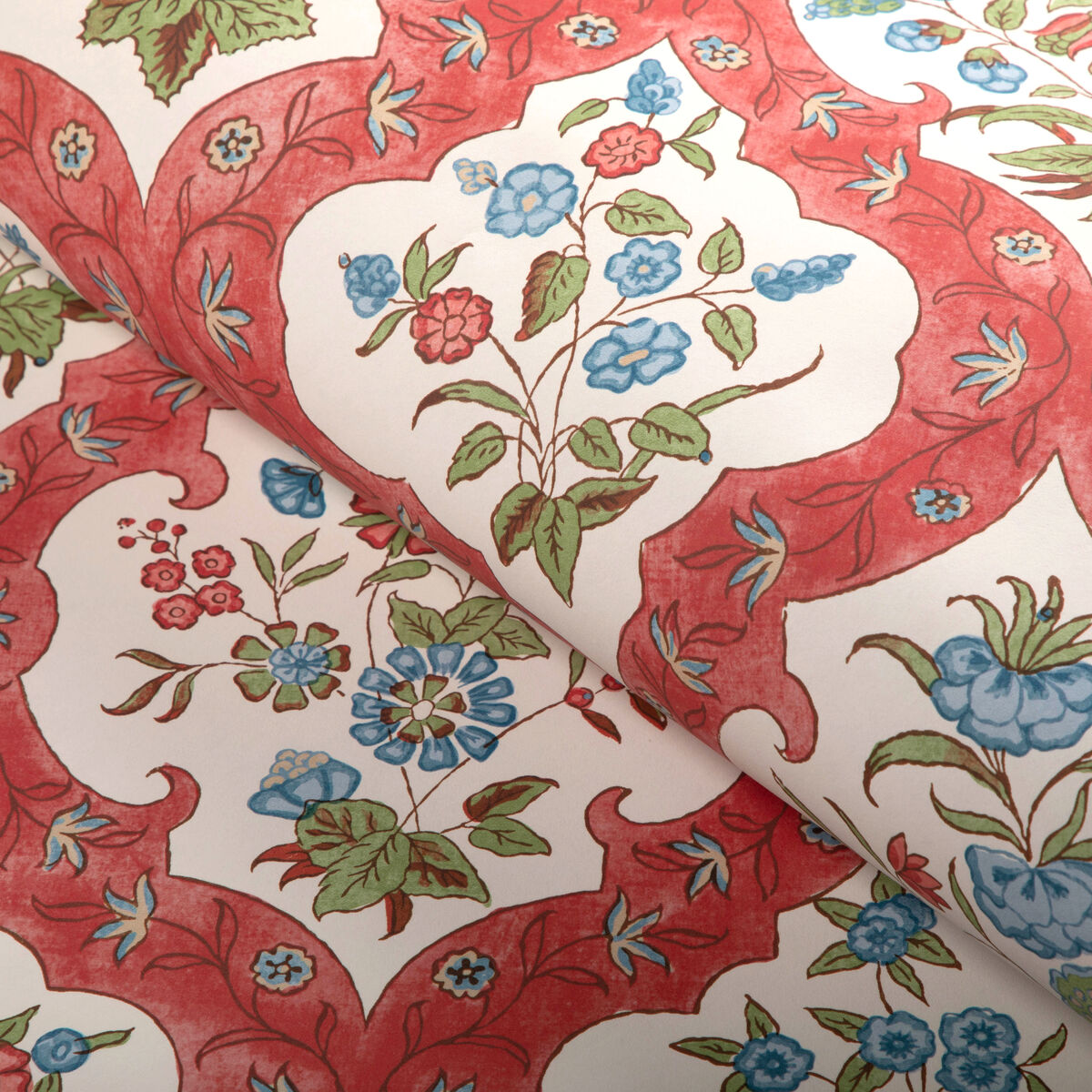 Ventoux - Red/Blue - Brunschwig & Fils Wallpaper