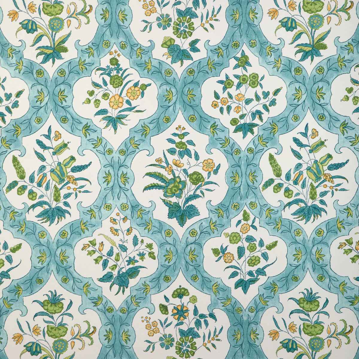 Ventoux-Aqua-Leaf-Brunschwig-Fils-Wallpaper - BRUNSCHWIG & FILS Wallpaper