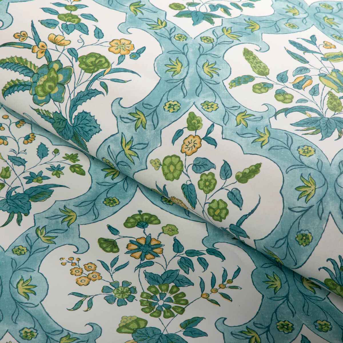Ventoux-Aqua-Leaf-Brunschwig-Fils-Wallpaper - BRUNSCHWIG & FILS Wallpaper