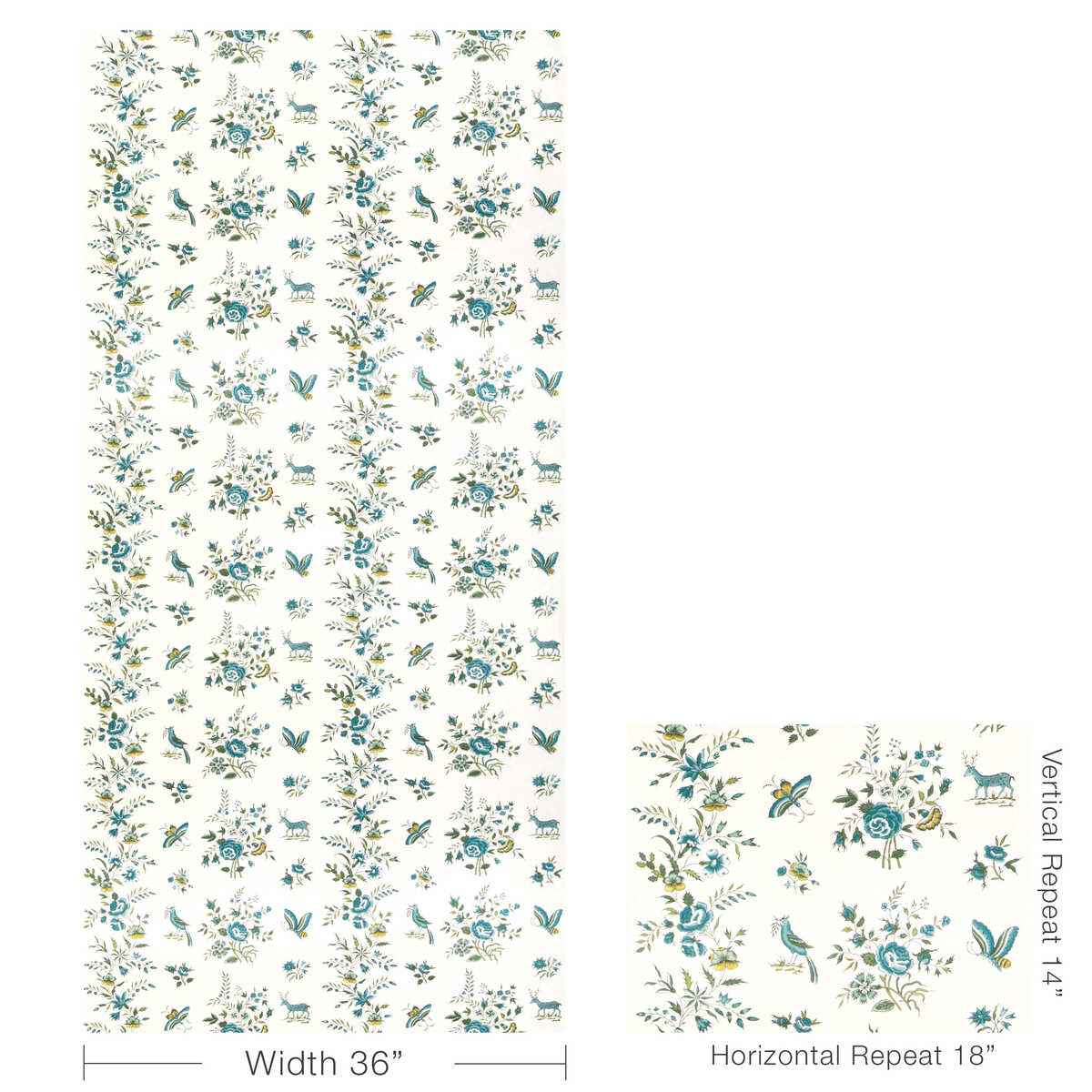 Aurel-Aqua-Leaf-Brunschwig-Fils-Wallpaper - BRUNSCHWIG & FILS Wallpaper