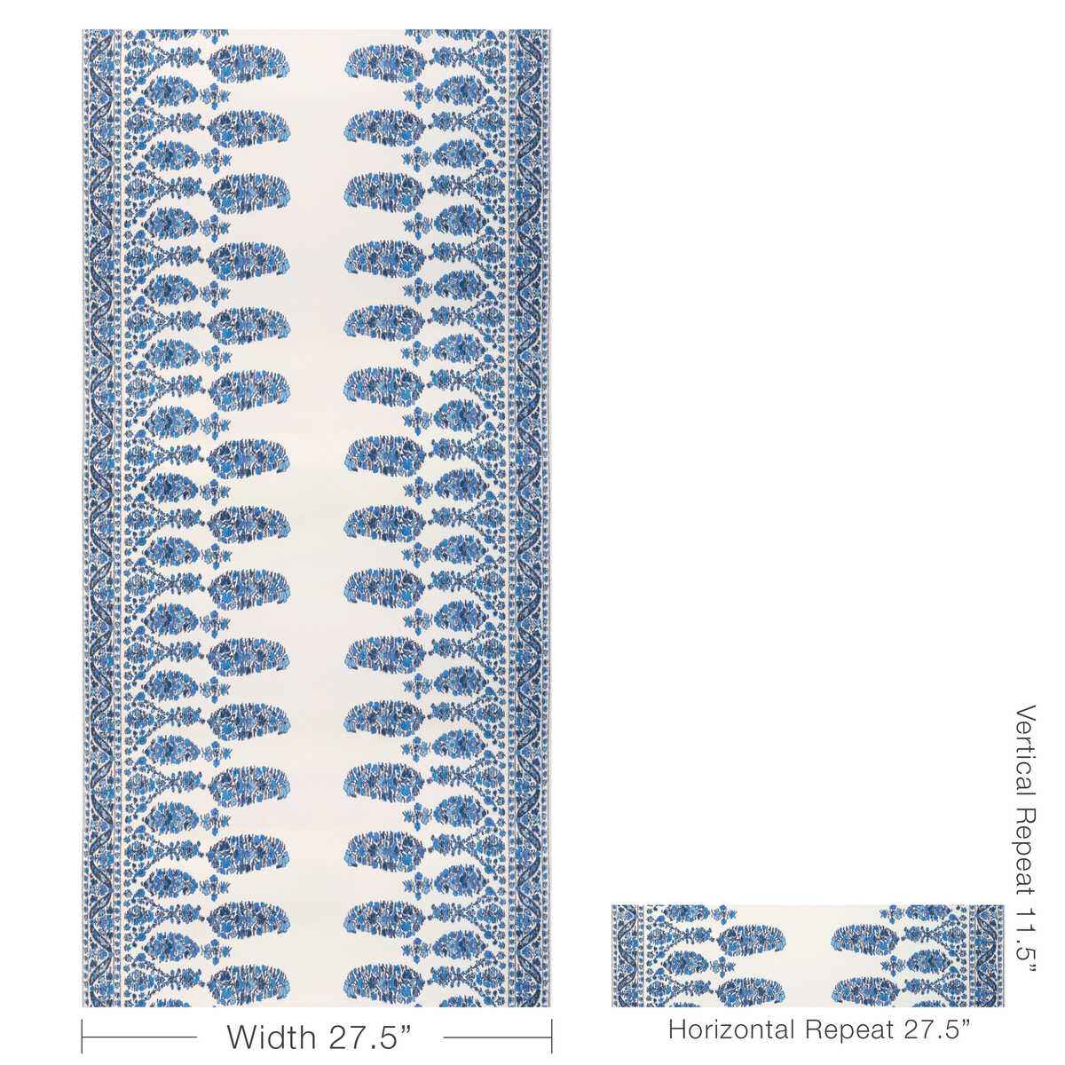 Visan-Navy-Sky-Brunschwig-Fils-Wallpaper - BRUNSCHWIG & FILS Wallpaper