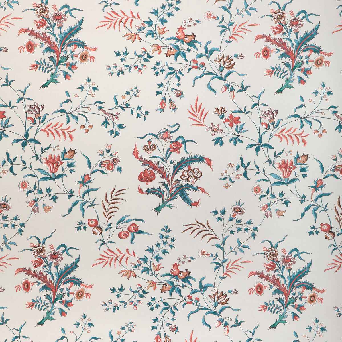 Chancay-Teal-Rose-Brunschwig-Fils-Wallpaper