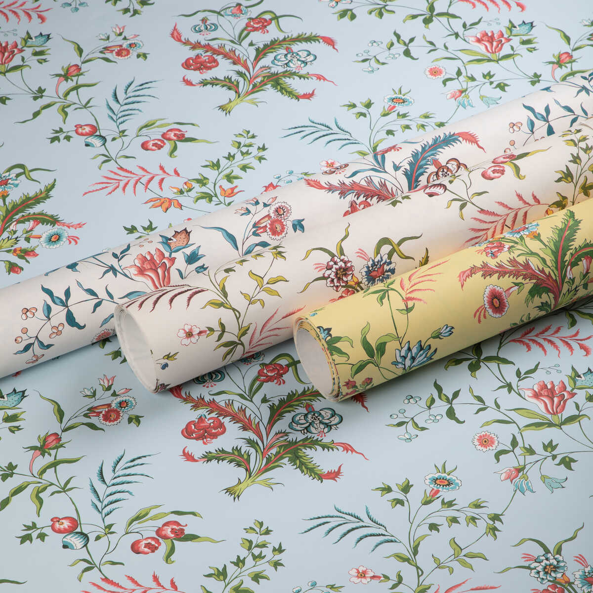 Chancay - Teal/Rose - BRUNSCHWIG & FILS Wallpaper