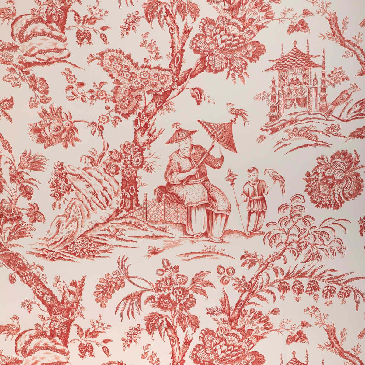 Marcel - Red - BRUNSCHWIG & FILS Papel pintado