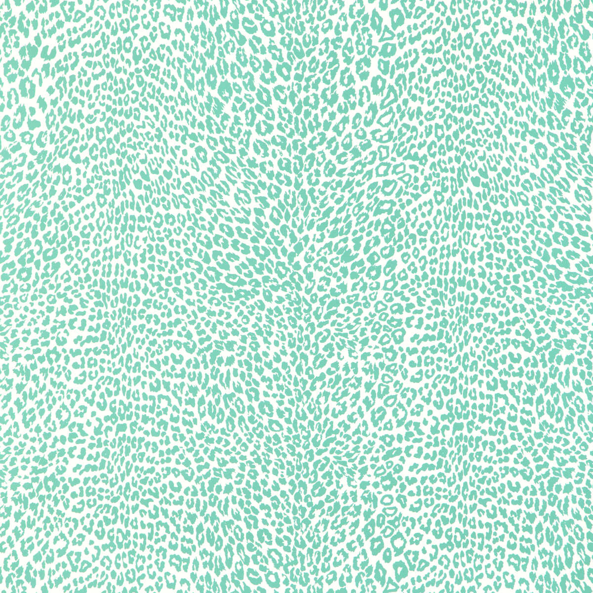 Petit Leopard - Aqua - BRUNSCHWIG & FILS Wallpaper