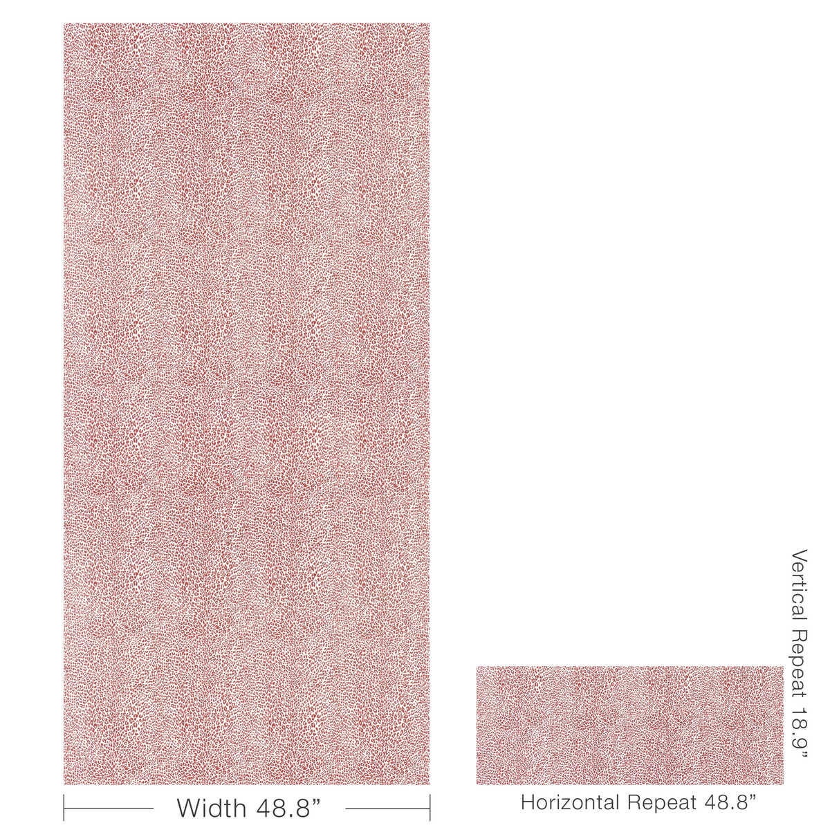 Petit Leopard - Rouge - BRUNSCHWIG & FILS Papel pintado