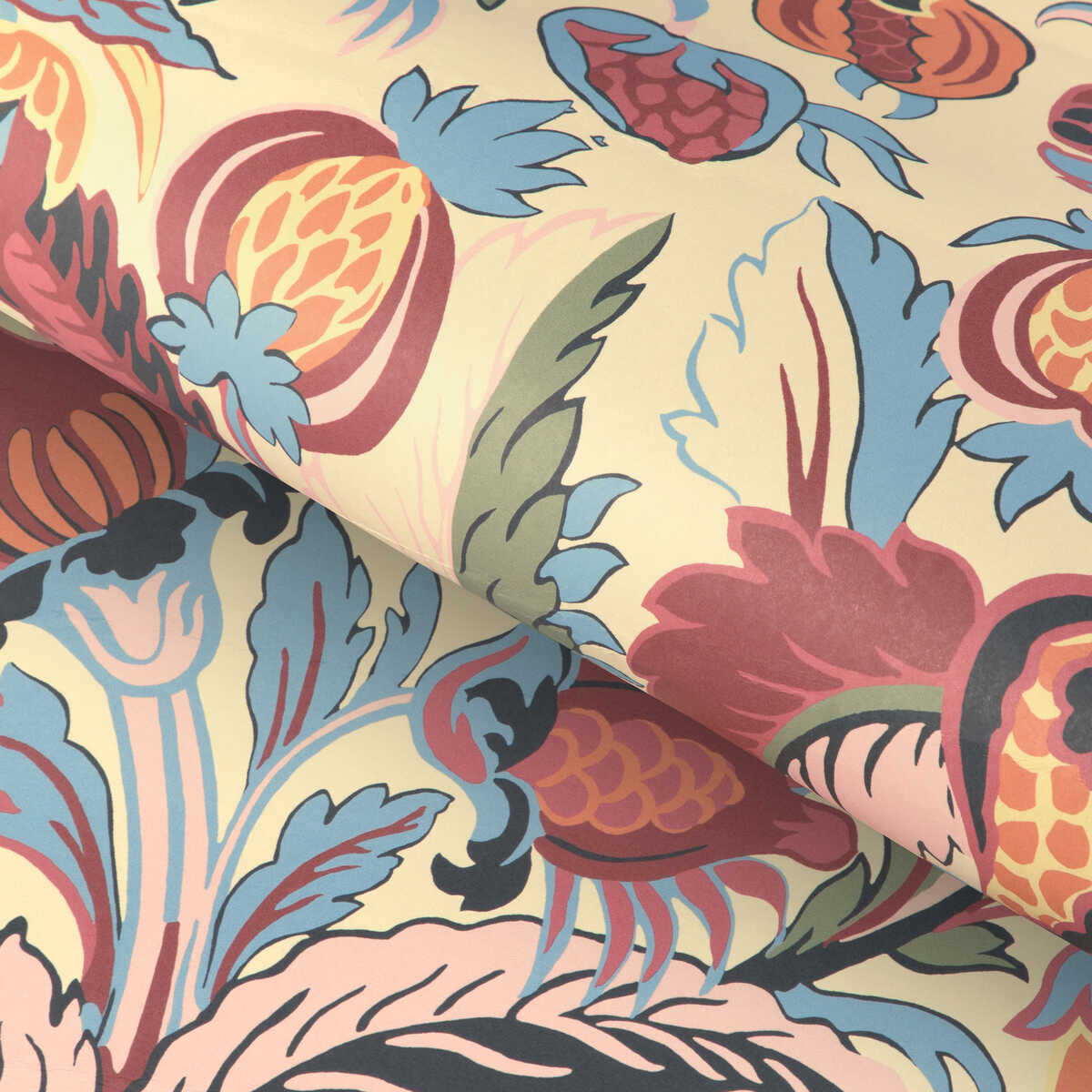 Villars - Bordeaux - BRUNSCHWIG & FILS Papel pintado