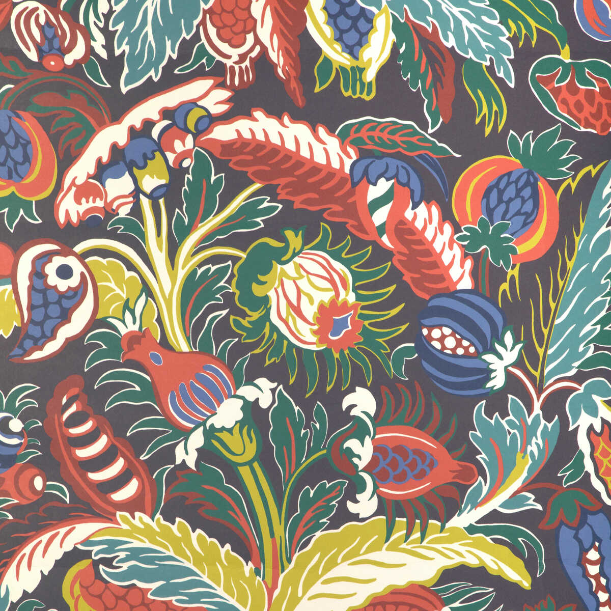 Villars - Indigo - BRUNSCHWIG & FILS Wallpaper