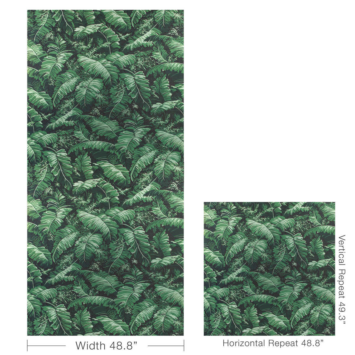 Feuilles De Bananier - Ivy - BRUNSCHWIG & FILS Wallpaper
