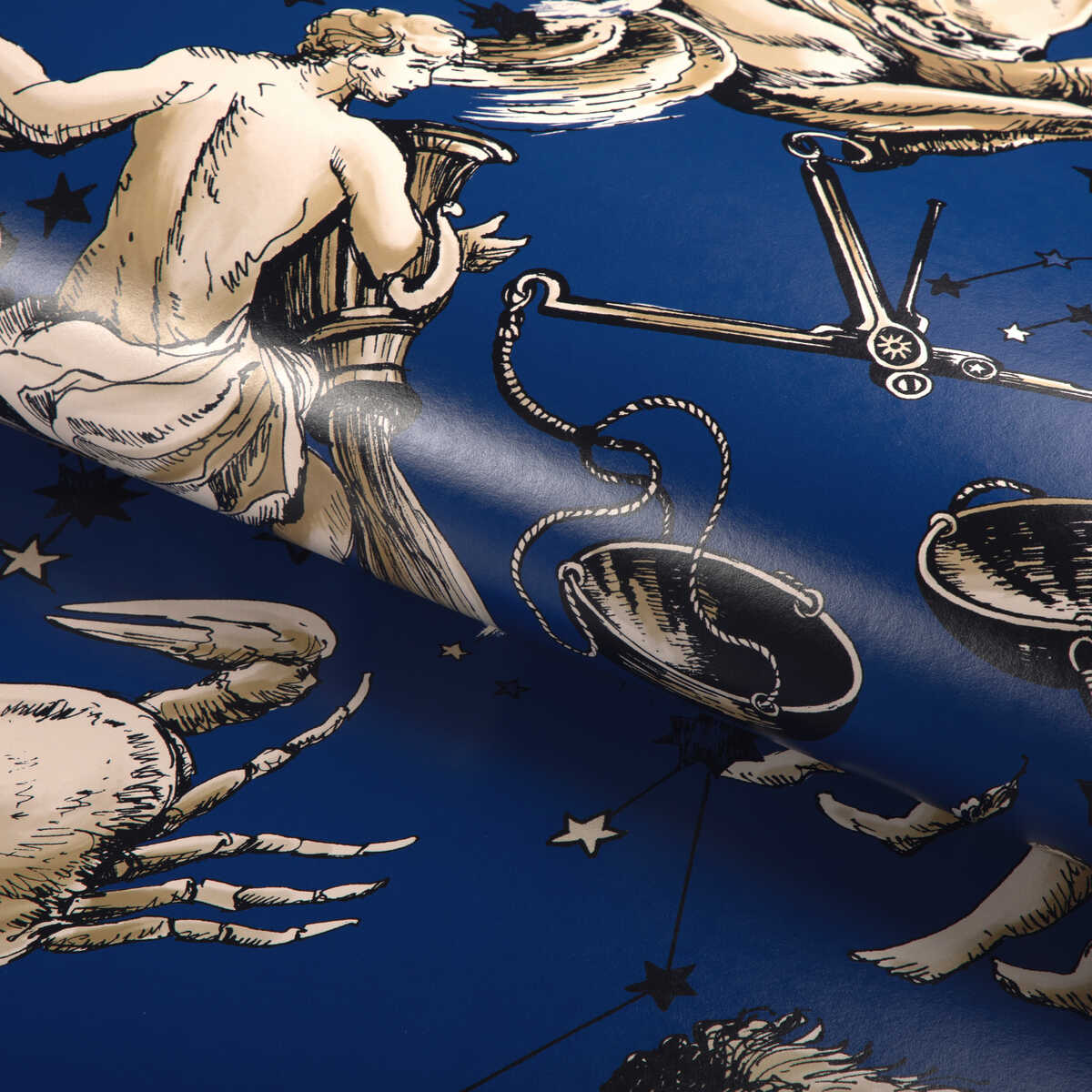 Cosmique - Sapphire - BRUNSCHWIG & FILS Wallpaper