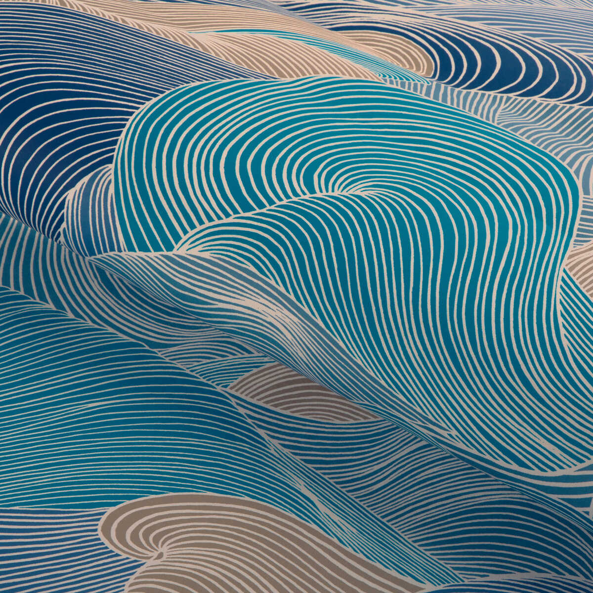 Tourbillon - Lapis - BRUNSCHWIG & FILS Wallpaper