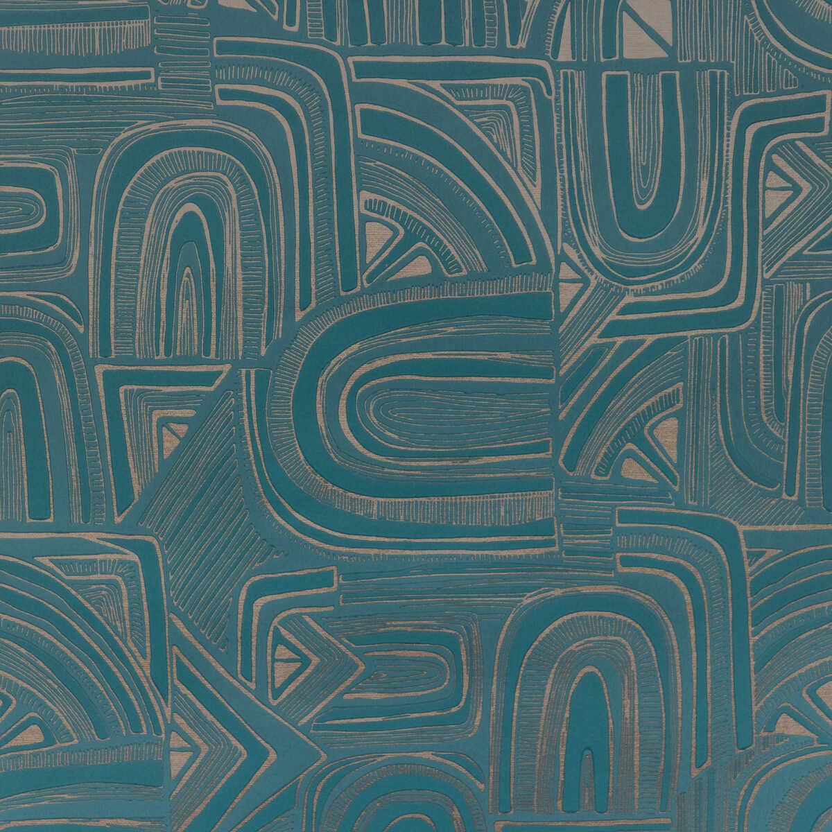 Timbre - Teal - BRUNSCHWIG & FILS Wallpaper