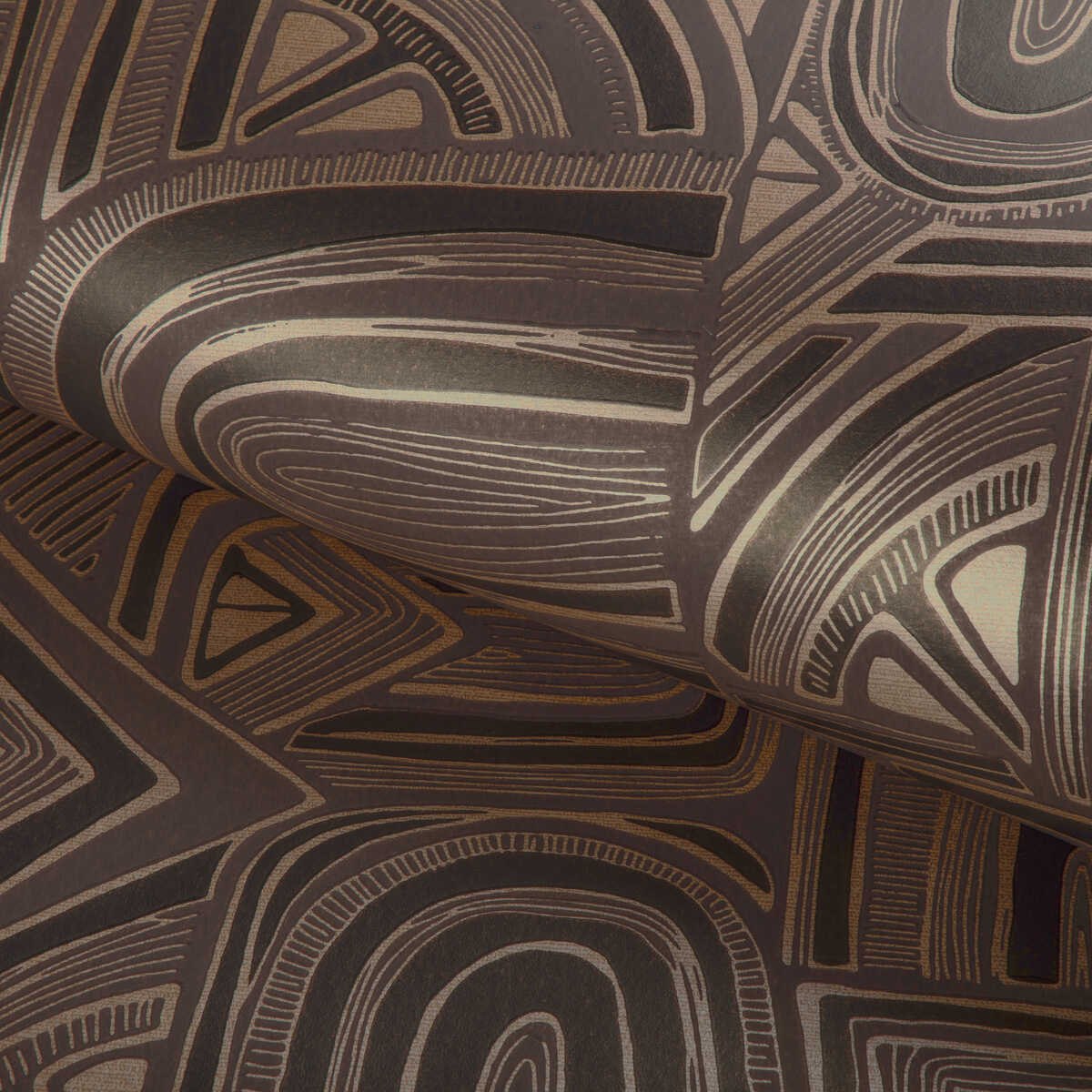 Timbre - Ebony - BRUNSCHWIG & FILS Wallpaper