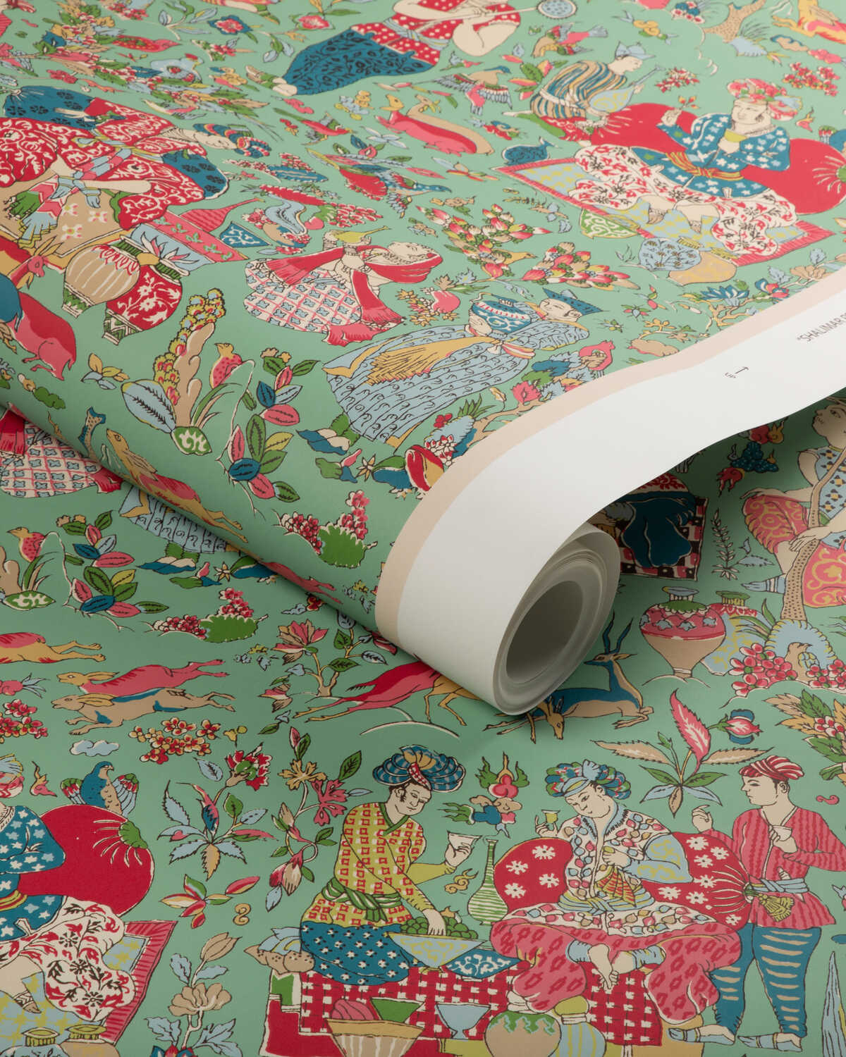 Shalimar - Jade/Rose - BRUNSCHWIG & FILS Wallpaper