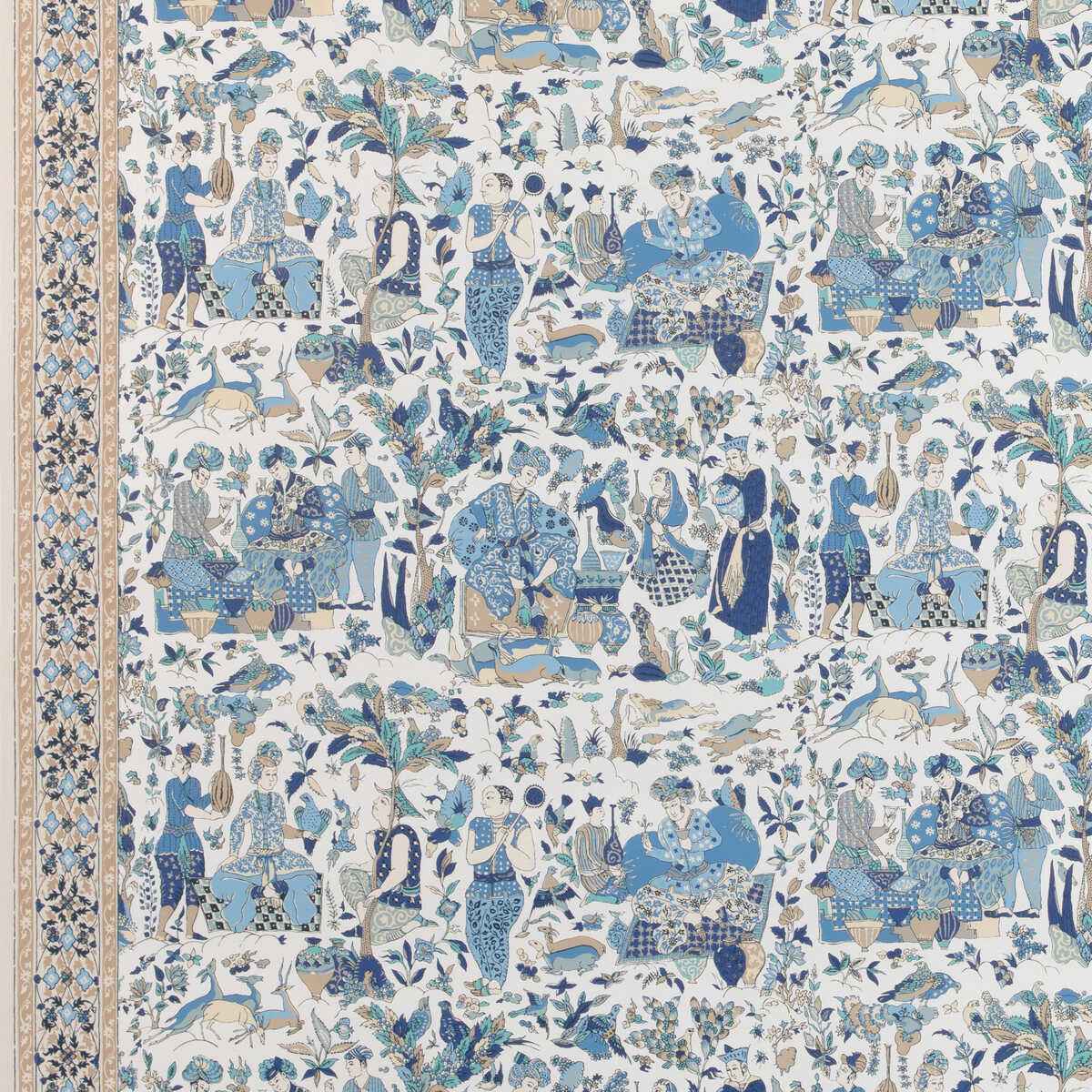 Shalimar-Blue-Sand-Brunschwig-Fils-Wallpaper - BRUNSCHWIG & FILS Wallpaper