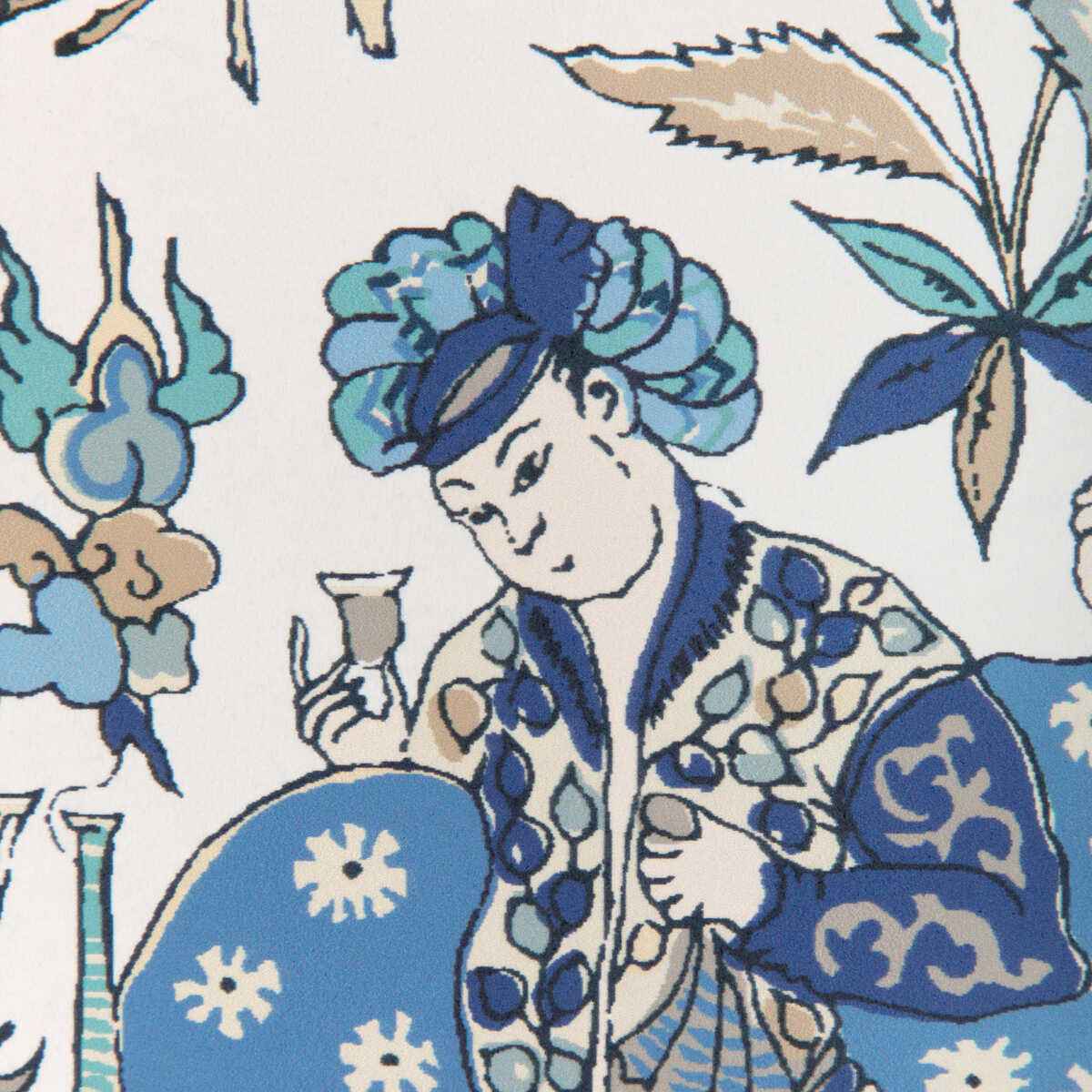 Shalimar-Blue-Sand-Brunschwig-Fils-Wallpaper - BRUNSCHWIG & FILS Wallpaper