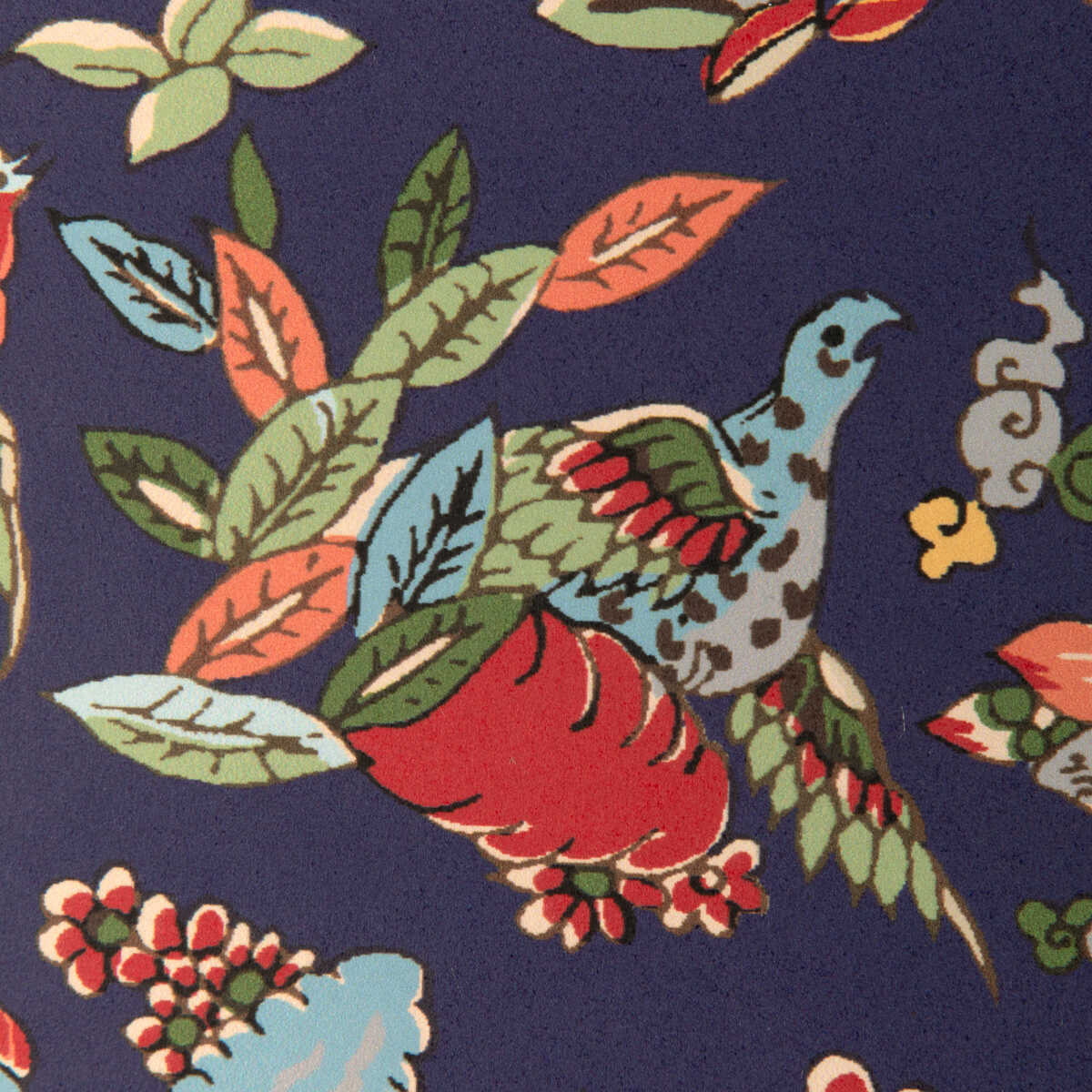 Shalimar - Navy/Red - BRUNSCHWIG & FILS Wallpaper
