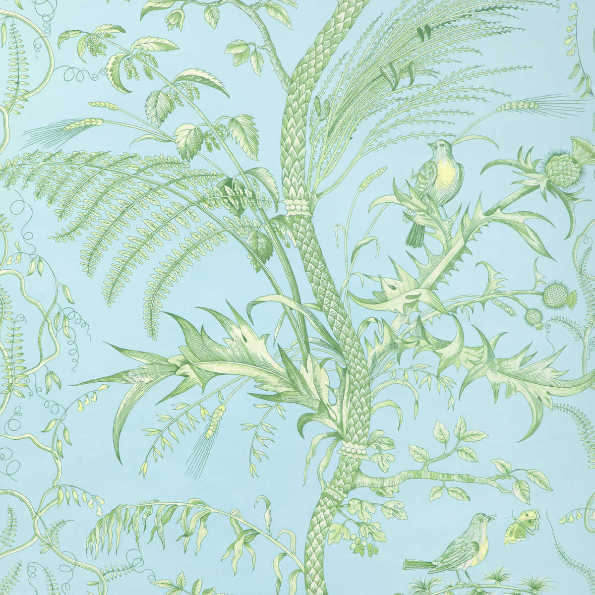 Bird And Thistle Ii - Sky - BRUNSCHWIG & FILS Papel pintado