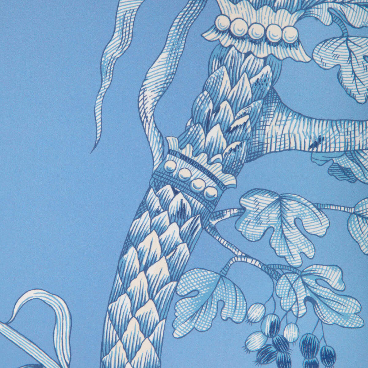 Bird And Thistle Ii - Blue - BRUNSCHWIG & FILS Papel pintado