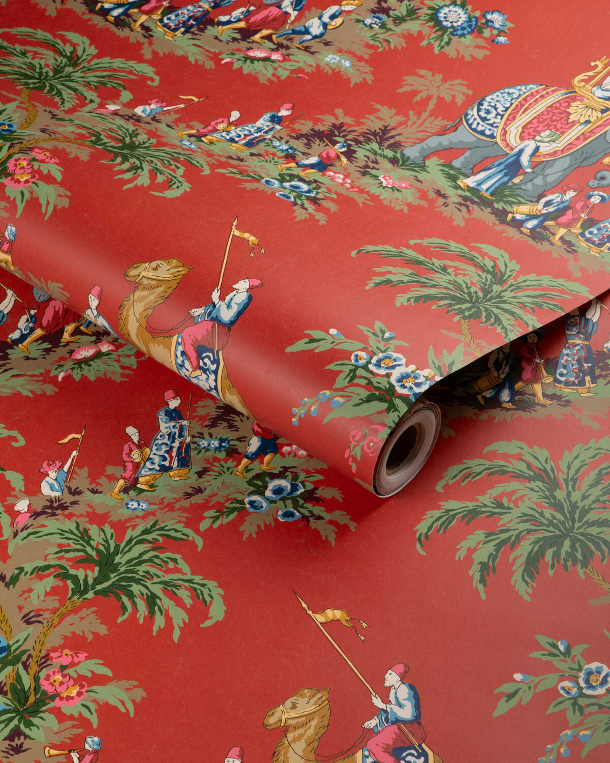 Beauport Promenade - Red - BRUNSCHWIG & FILS Wallpaper