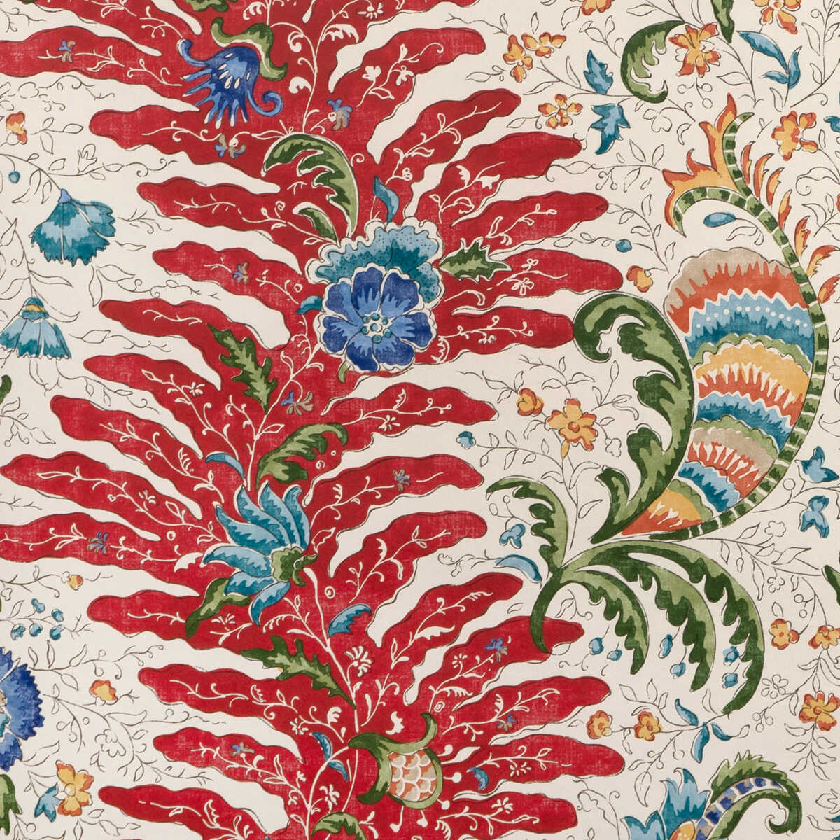 Riviere - Red - BRUNSCHWIG & FILS Papel pintado