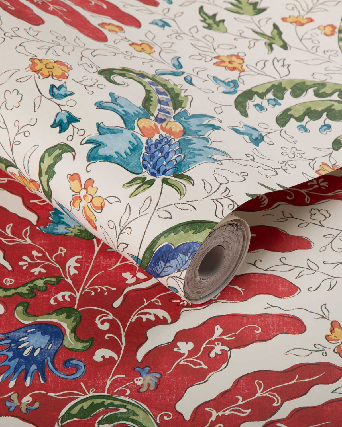 Riviere - Red - BRUNSCHWIG & FILS Papel pintado