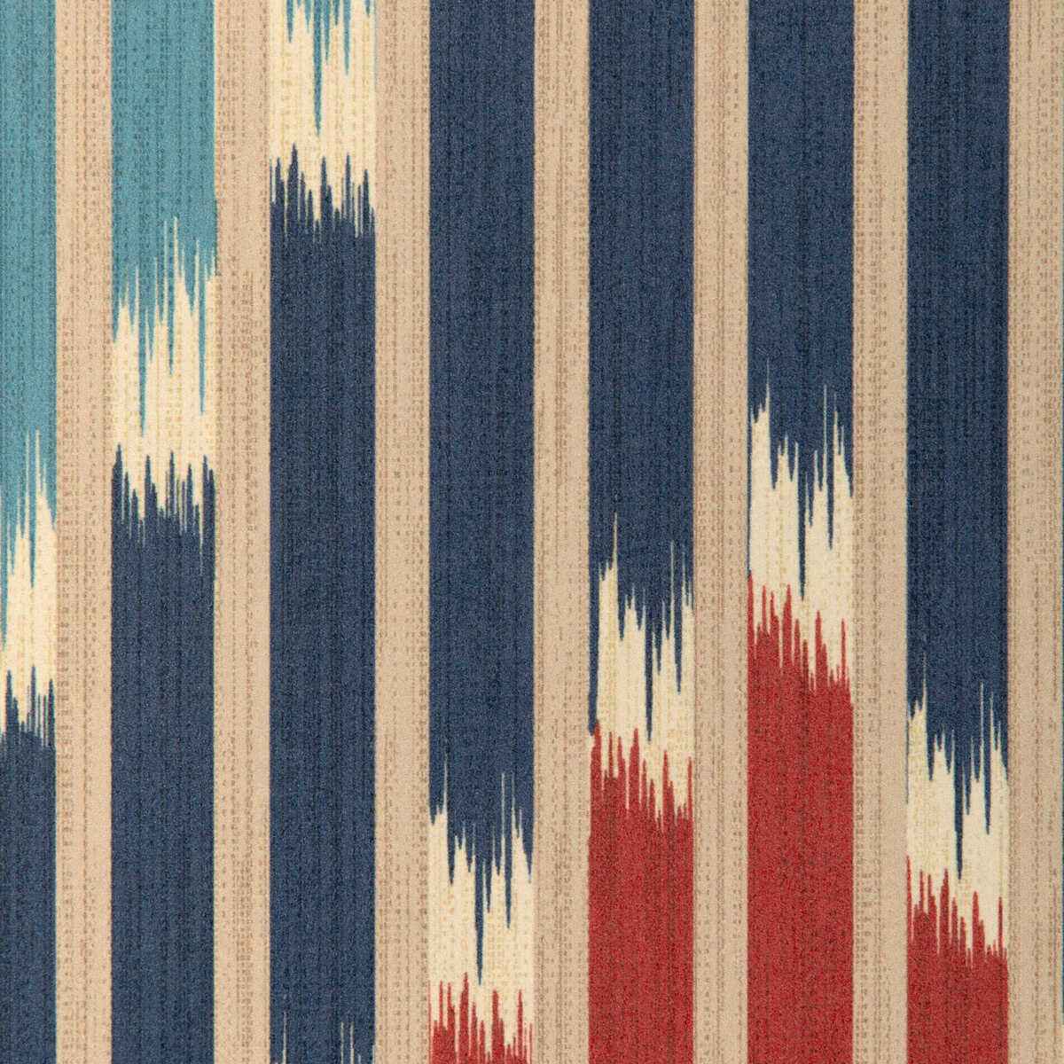 Cascade-Red-Blue-Brunschwig-Fils-Wallpaper - BRUNSCHWIG & FILS Wallpaper