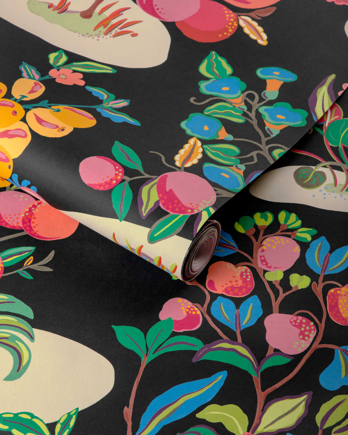 Pomelo - Noir - BRUNSCHWIG & FILS Papel pintado