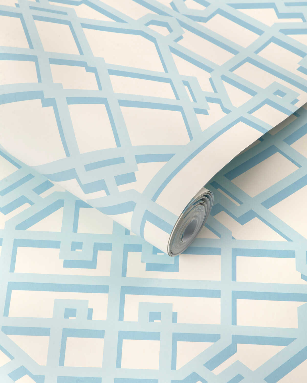 Pavilion Trellis - Aqua - BRUNSCHWIG & FILS Papel pintado