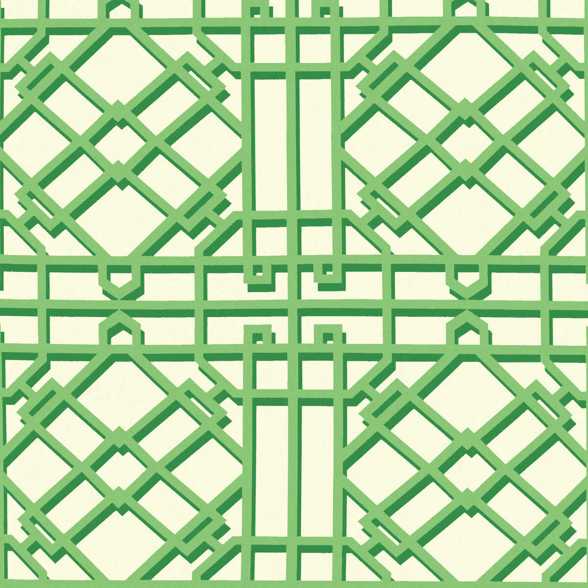 Pavilion Trellis - Leaf - BRUNSCHWIG & FILS Papel pintado
