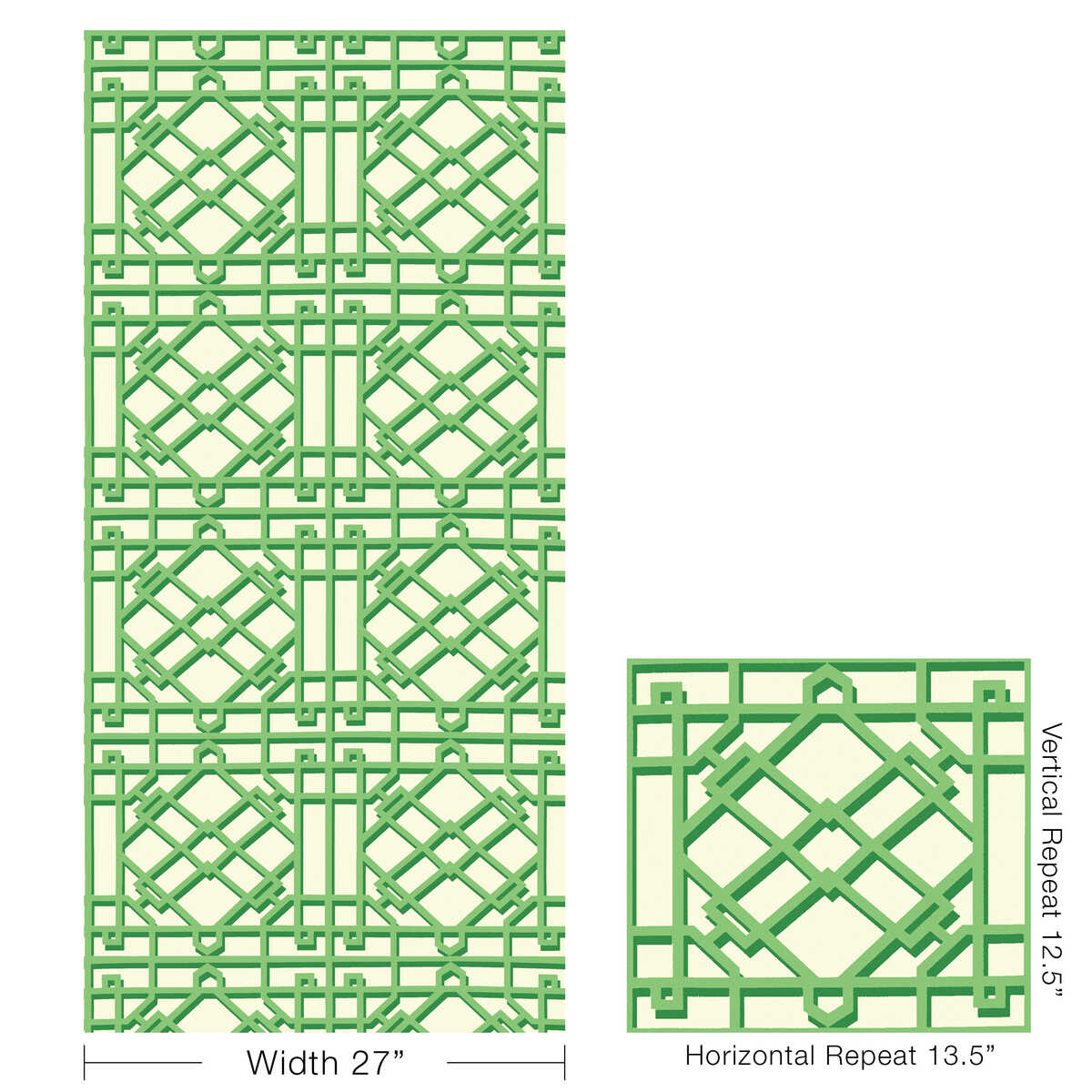 Pavilion Trellis - Leaf - BRUNSCHWIG & FILS Papel pintado