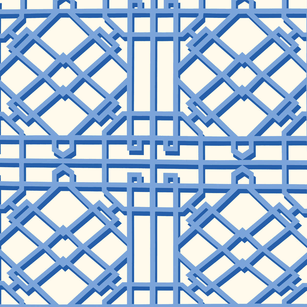 Pavilion Trellis - Delft - BRUNSCHWIG & FILS Papel pintado