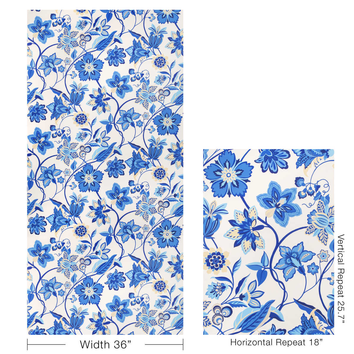 Botanique - Blue - BRUNSCHWIG & FILS Papel pintado