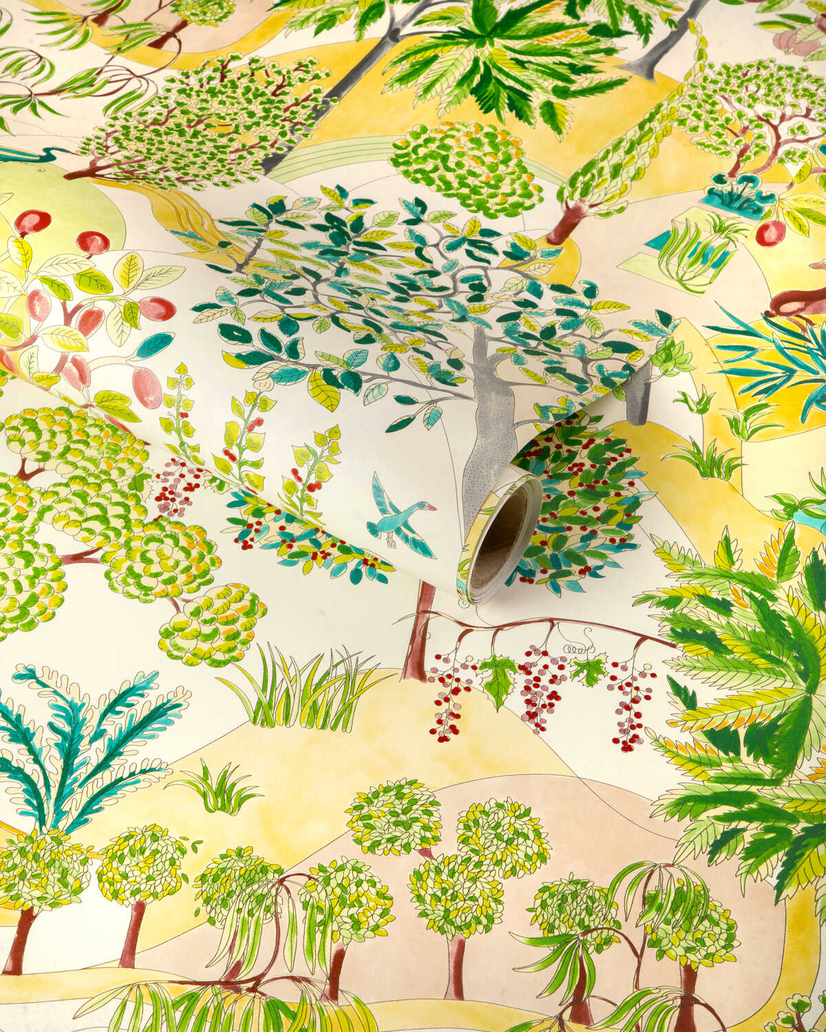 Folklore - Leaf - BRUNSCHWIG & FILS Papel pintado