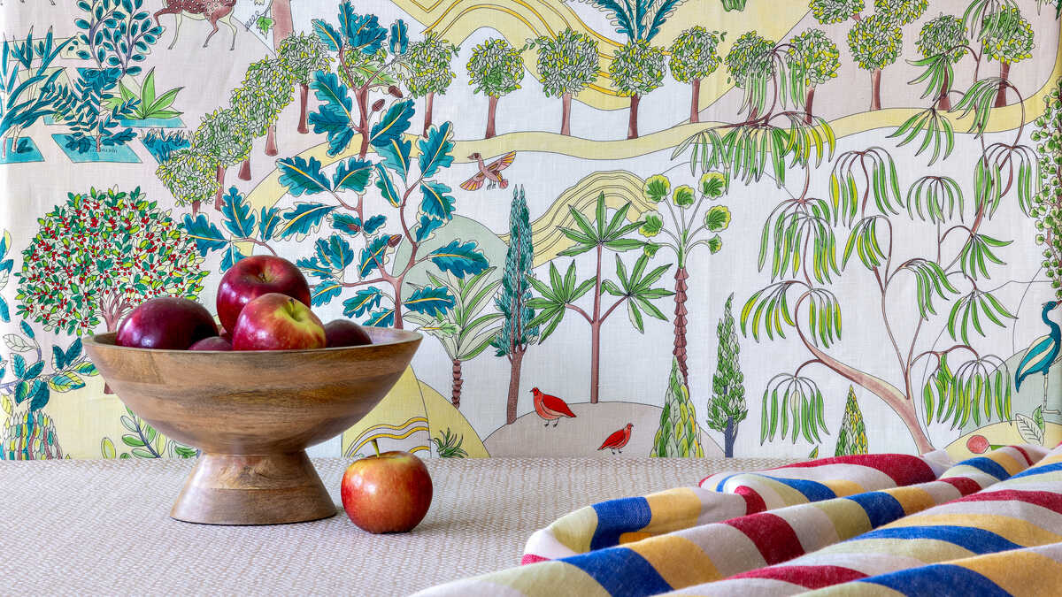 Folklore - Leaf - BRUNSCHWIG & FILS Papel pintado