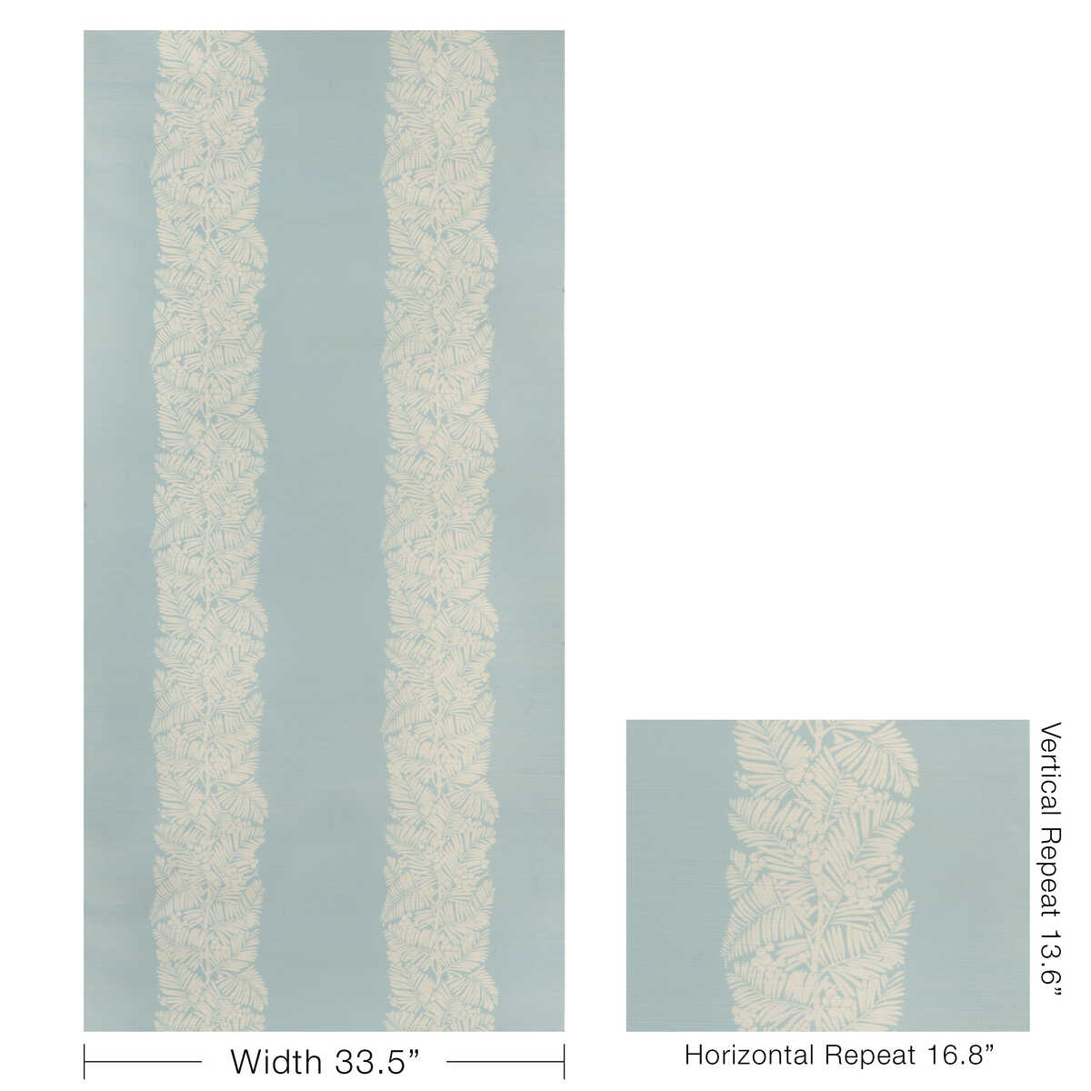Palmar Sisal - Aqua - BRUNSCHWIG & FILS Papel pintado